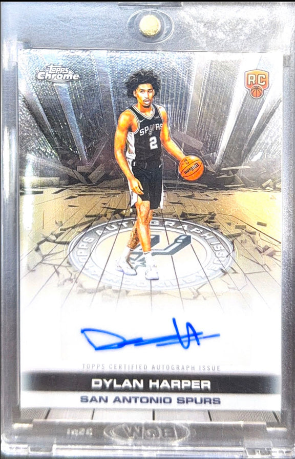 2025-26 Topps Chrome Basketball Dylan Harprer Autograph Issue Rookies Card