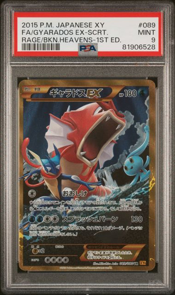[PSA 9] 2015 POKEMON JAPANESE XY RAGE OF THE BROKEN HEAVENS #089 FA/GYARADOS EX-SCRT. RAGE/BKN.HEAVENS-1ST ED.－商品圖片