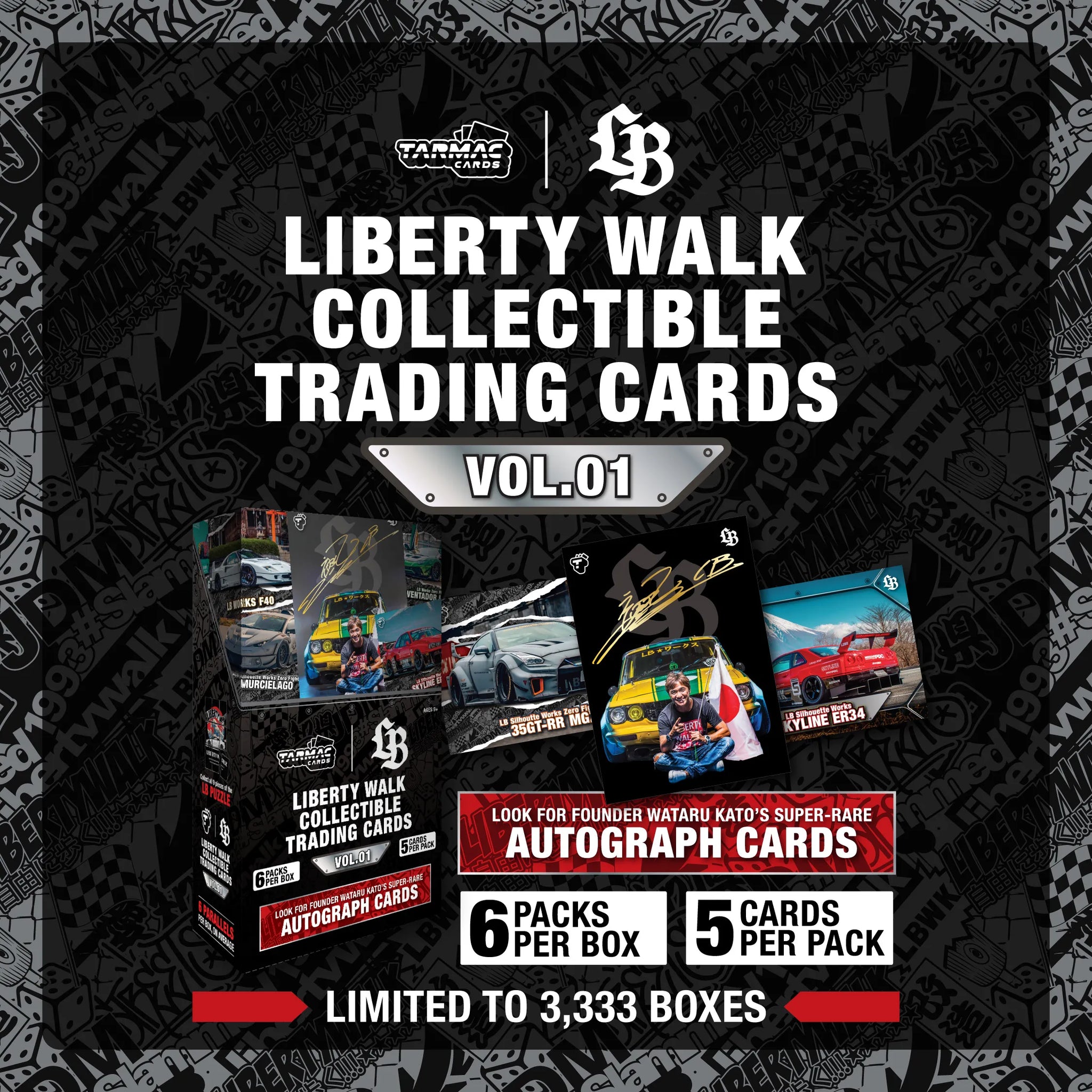 Tarmac Cards Liberty Walk Collection Vol.01 Original Box | Hong