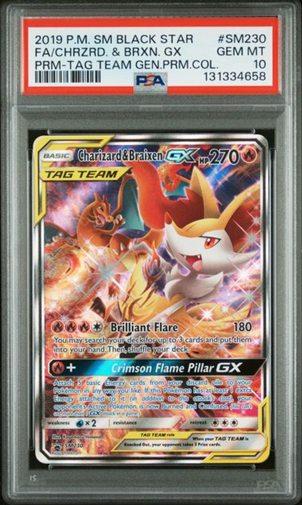 PSA 10] 2019 ポケモン SM ブラック スター プロモ #SM230 FA/CHRZR