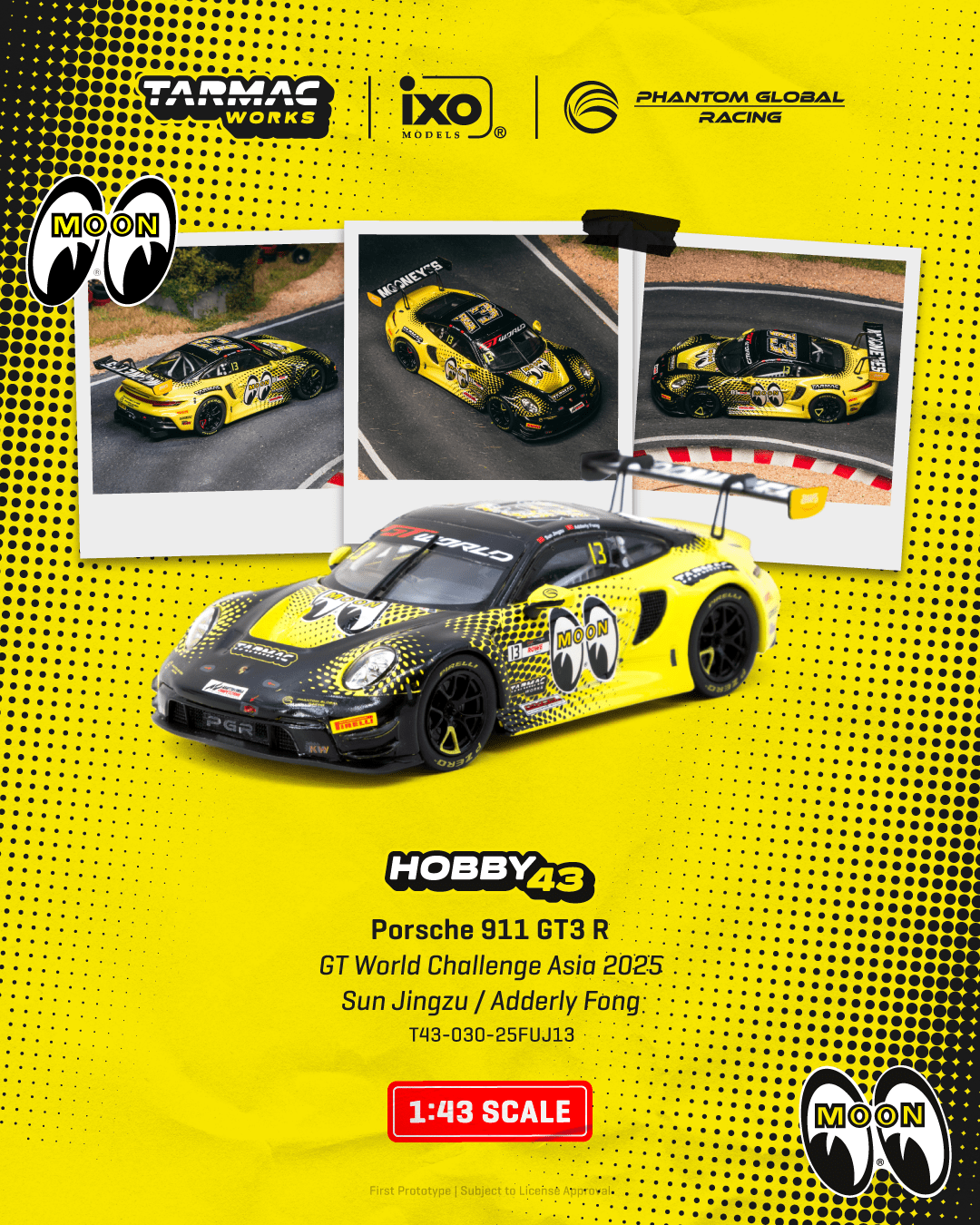 Tarmac Works 1/43 ポルシェ 911 GT3 R GTWC Asia 2025｜香港
