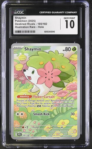 [CGC 10] Pokémon 2025 English Destined Rivals 185/182 Illustration Rare Shaymin