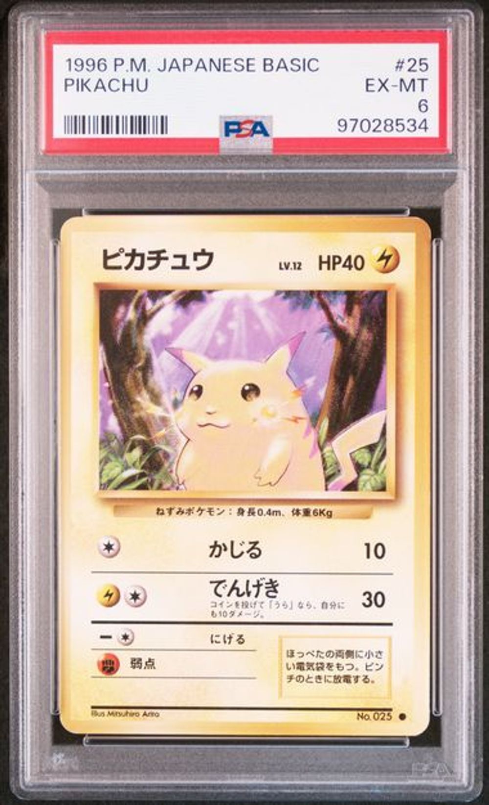 ピカチュウ 1996 P.M. JAPANESE BASIC PSA8 PSA 6] 1996 POKEMON JAPANESE BASIC #25 PIKACHU｜MOONROAD 香港