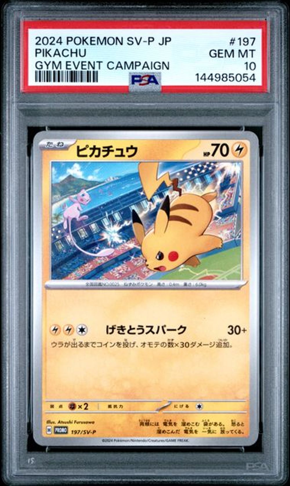 PSA 10] 2024 POKEMON JAPANESE SV-P PROMO #197 PIKACHU GY
