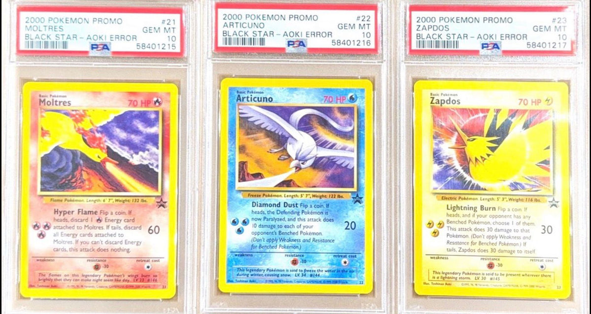 PSA 10] 2000 POKEMON PROMO BLACK STAR MOLTRES ARTICUNO Z