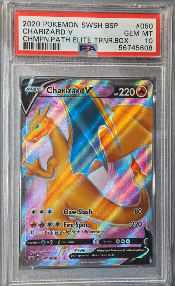 [PSA 10] 2020 POKEMON SWSH BLACK STAR PROMO #050 CHARIZARD V CHMPN.PATH ELITE TRNR.BOX－商品圖片