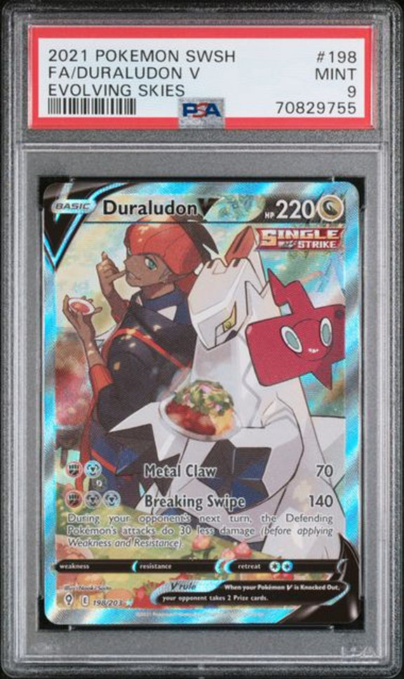 [PSA 9] 2021 POKEMON SWORD & SHIELD EVOLVING SKIES #198 FA/DURALUDON V EVOLVING SKIES－商品圖片