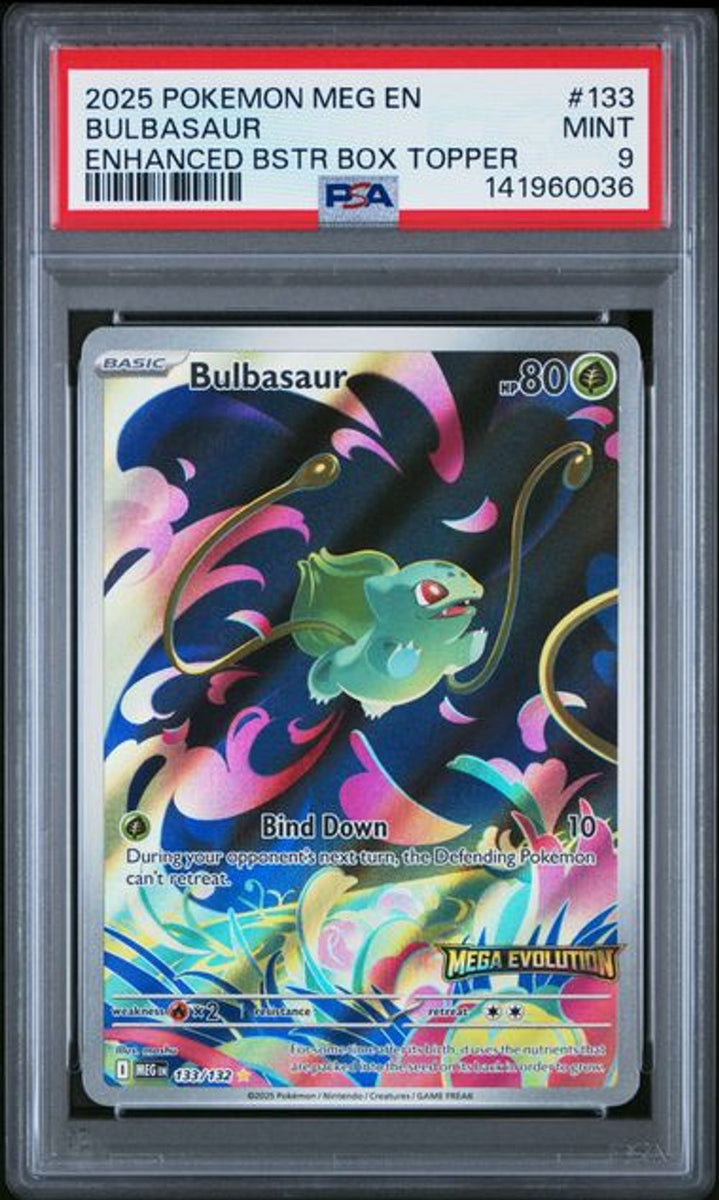 [PSA 9] 2025 POKEMON MEG EN-MEGA EVOLUTION #133 BULBASAUR ENHANCED BST ...