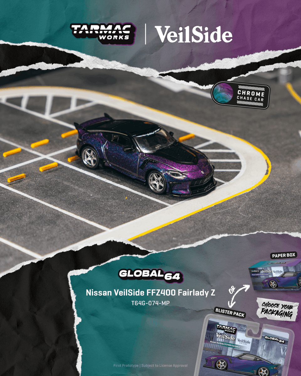 Tarmac Works VeilSide FFZ400 Color-shifting Purple 1/64 | Hong