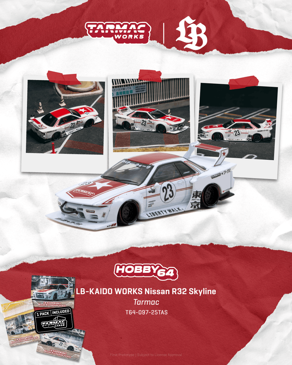 Tarmac Works LB-KAIDO R32 Skyline 連Tarmac Cards｜預訂– MOONROAD